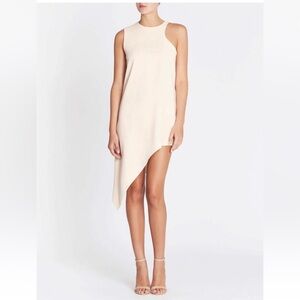 Iro Away Powder Pink Sleeveless High Neck Asymmetric Cocktail Dress Size 38